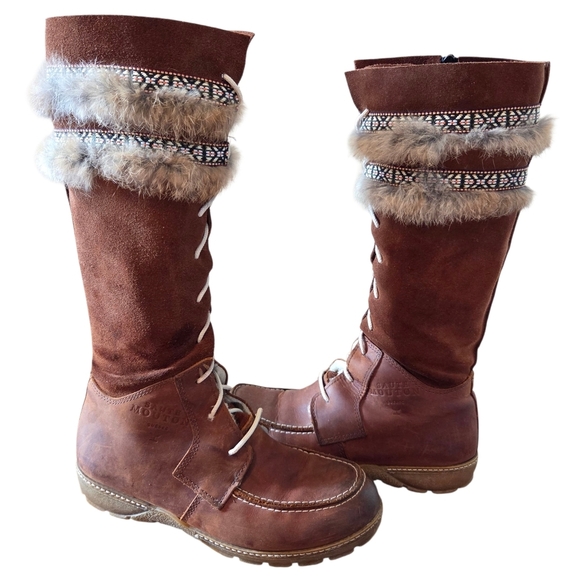 Saute Mouton Nahima Women's Suede Leather Nubuck Waterproof Brown Boots Size 38 - Picture 10 of 16